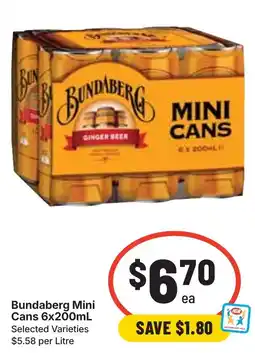 Ritchies Bundaberg Mini Cans offer