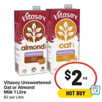 Ritchies Vitasoy Unsweetened Oat or Almond Milk offer