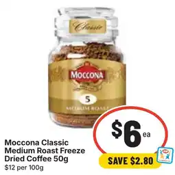 Ritchies Moccona Classic Medium Roast Freeze Dried Coffee offer