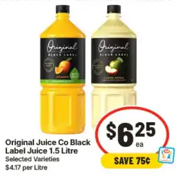 IGA Original Juice Co Black Label Juice offer