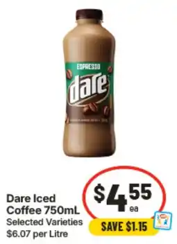IGA Dare Iced Coffee offer