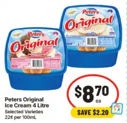 IGA Peters Original Ice Cream offer