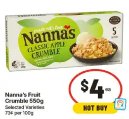 IGA Nanna's Fruit Crumble offer