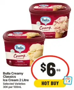 IGA Bulla Creamy Classics Ice Cream offer