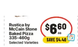 IGA Rustica by McCain Stone Baked Pizza offer
