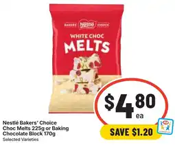 Ritchies Nestlé Bakers' Choice Choc Melts offer