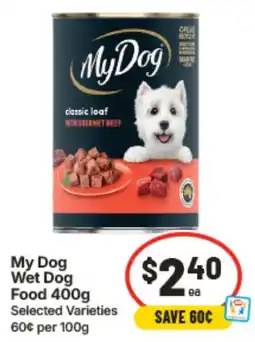 IGA My Dog Wet Dog Food offer