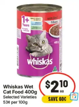 IGA Whiskas Wet Cat Food offer
