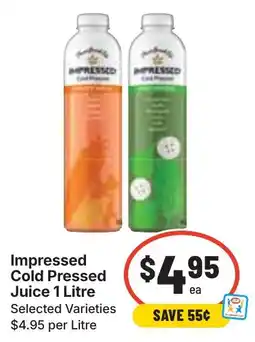 Ritchies Impressed Cold Pressed Juice 1 Litre offer