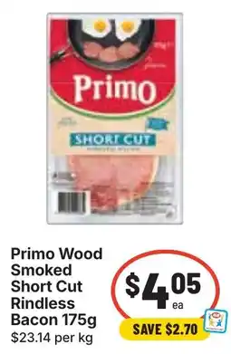 Ritchies Primo Wood Smoked Short Cut Rindless Bacon offer
