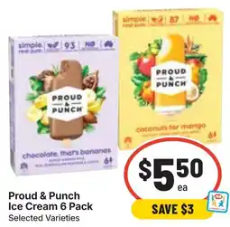 Ritchies Proud & Punch Ice Cream 6 Pack Selected Varieties offer