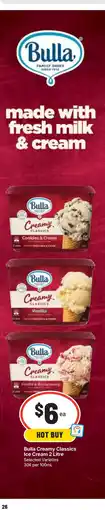 Ritchies Bulla Creamy Classics Ice Cream 2 Litre offer