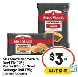 Ritchies Mrs Mac's Microwave Beef Pie offer