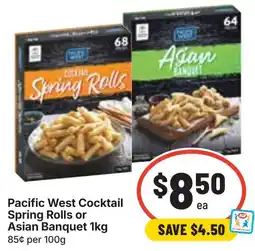 Ritchies Pacific West Cocktail Spring Rolls or Asian Banquet offer