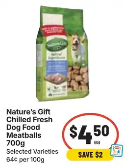 Ritchies Nature's Gift Chilled Fresh Dog Food Meatballs offer