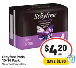 Ritchies Stayfree Pads offer