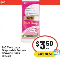 Ritchies BIC Twin Lady Disposable Female Shaver offer