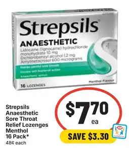 Ritchies Strepsils Anaesthetic Sore Throat Relief Lozenges offer
