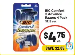 Ritchies BIC Comfort 3 Advance Razors offer