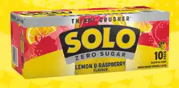 IGA NEW Solo Zero Sugar Lemon & Raspberry offer