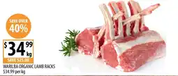 Supabarn Warilba Organic Lamb Racks offer