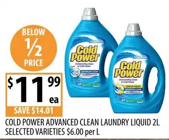 Cold Power Advanced Clean Laundry Liquid