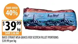 Supabarn Bass Strait MSA Grass Fed Scotch Fillet Portions offer