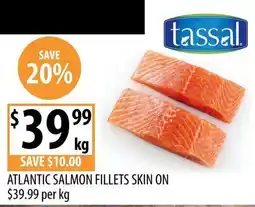 Supabarn Tassal Atlantic Salmon Fillets Skin On offer