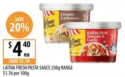 Supabarn Latina Fresh Pasta Sauce offer