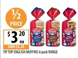 Supabarn Tip Top English Muffins offer