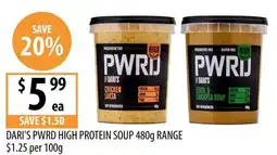 Supabarn Dari's PWRD High Protein Soup offer