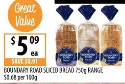 Supabarn Boundary Road Sliced Bread offer