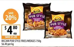 Supabarn McCain Pub Style Fries/Wedges offer