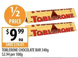 Supabarn Toblerone Chocolate Bar offer