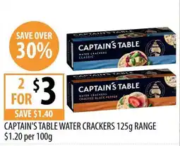 Supabarn Captain's Table Water Crackers offer
