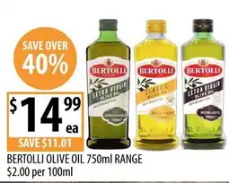 Supabarn Bertolli Olive Oil offer