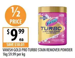 Supabarn Vanish Gold Pro Turbo Stain Remover Powder offer