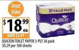 Supabarn Quilton Toilet Paper 3-Ply offer
