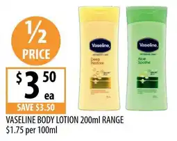 Supabarn Vaseline Body Lotion 200ml Range offer