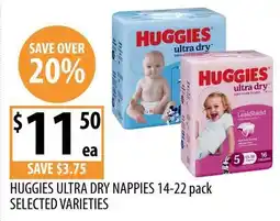 Supabarn Huggies Ultra Dry Nappies offer