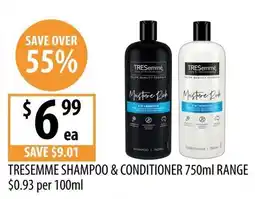 Supabarn TRESemmé Shampoo & Conditioner 750ml Range offer