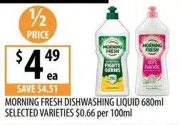 Supabarn Morning Fresh Dishwashing Liquid offer