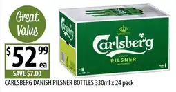 Supabarn Carlsberg Danish Pilsner Bottles offer