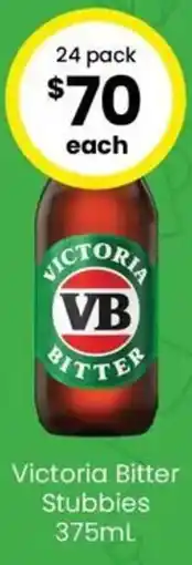 The Bottle O Victoria Bitter Stubbies offer