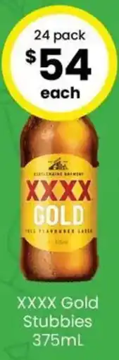 The Bottle O XXXX Gold Stubbies offer