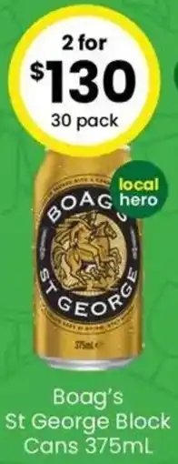 The Bottle O Boag's St George Block Cans offer