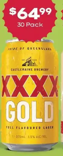 Thirsty Camel XXXX Gold Block Cans offer