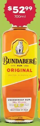 Thirsty Camel Bundaberg Original Rum offer
