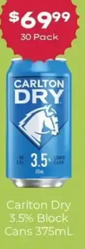 Thirsty Camel Carlton Dry 3.5% Block Cans offer
