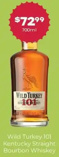 Thirsty Camel Wild Turkey 101 Kentucky Straight Bourbon Whiskey offer